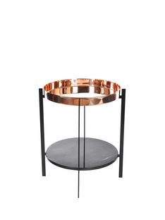 Deck Table Kupfer|Schwarz Marquina