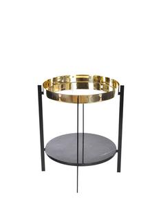 Deck Table Messing|Schwarz Marquina