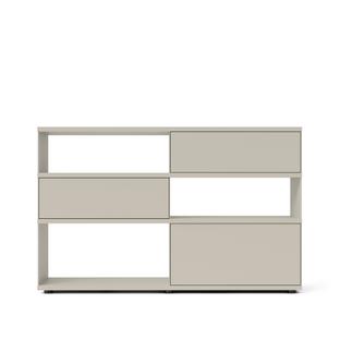 Flow Q Highboard 160 cm|101,7 cm (2 Schubladen und 1 Klappe)|Silk