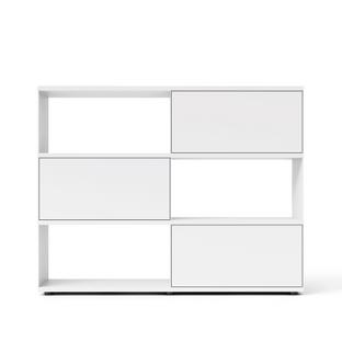 Flow Q Highboard 160 cm|126,7 cm (3 Klappen)|Weiß