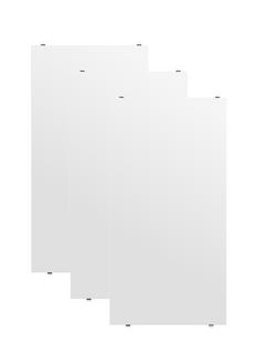 String System Regalböden (3er Pack) 58 x 30 cm|Weiß lackiert