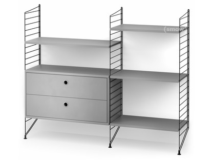 String System Bodenregal mit Schubladen 