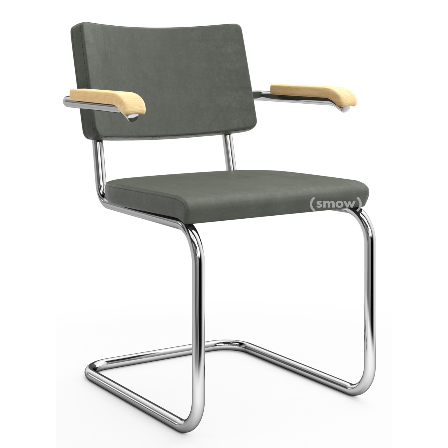 Thonet S 32 Pv S 64 Pv Pure Materials Nubukleder Grungrau Esche Von Marcel Breuer 1929 30 Artistic Copyright By Mart Stam Designermobel Von Smow De