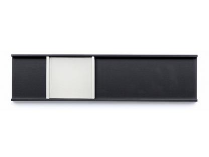 Meterware Ablageschale Niedrig (2,5 cm), tiefschwarz|Niedrig (1,9 cm), signalweiß