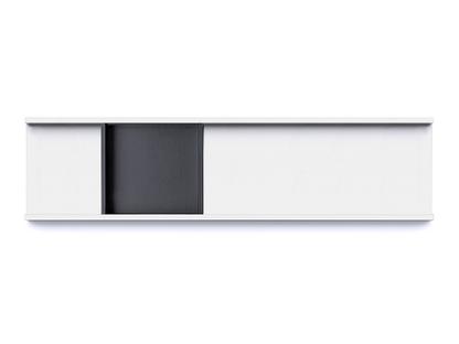 Meterware Ablageschale Hoch (5 cm), signalweiß|Hoch (4,5 cm), tiefschwarz