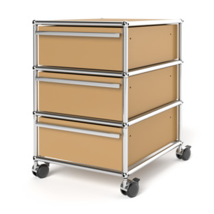 USM Haller Rollcontainer mit 3 Schubladen Typ I (mit Gegengewicht) Kein Schloss|USM beige