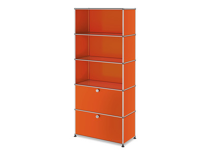 USM Haller Aktenregal mit 2 Klappen Reinorange RAL 2004