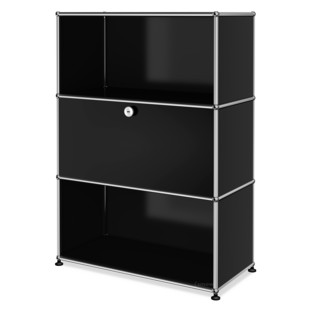 USM Haller Highboard M mit 1 Klappe Graphitschwarz RAL 9011