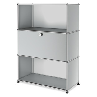 USM Haller Highboard M mit 1 Klappe USM mattsilber