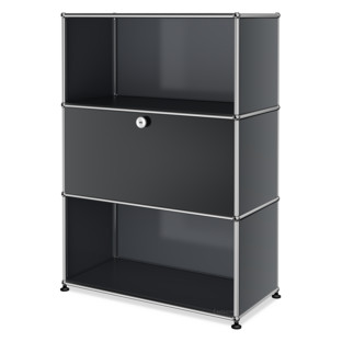 USM Haller Highboard M mit 1 Klappe Mittelgrau RAL 7005