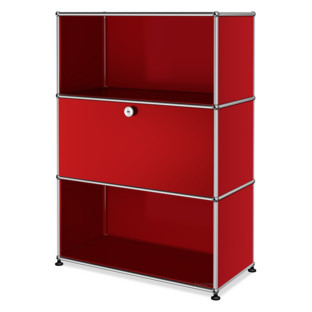 USM Haller Highboard M mit 1 Klappe USM rubinrot