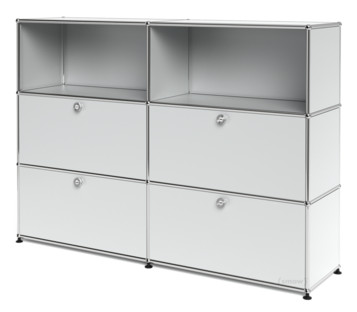 USM Haller Highboard L mit 4 Klappen USM mattsilber