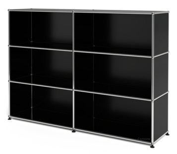 USM Haller Highboard L offen Graphitschwarz RAL 9011