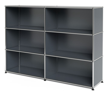 USM Haller Highboard L offen Mittelgrau RAL 7005