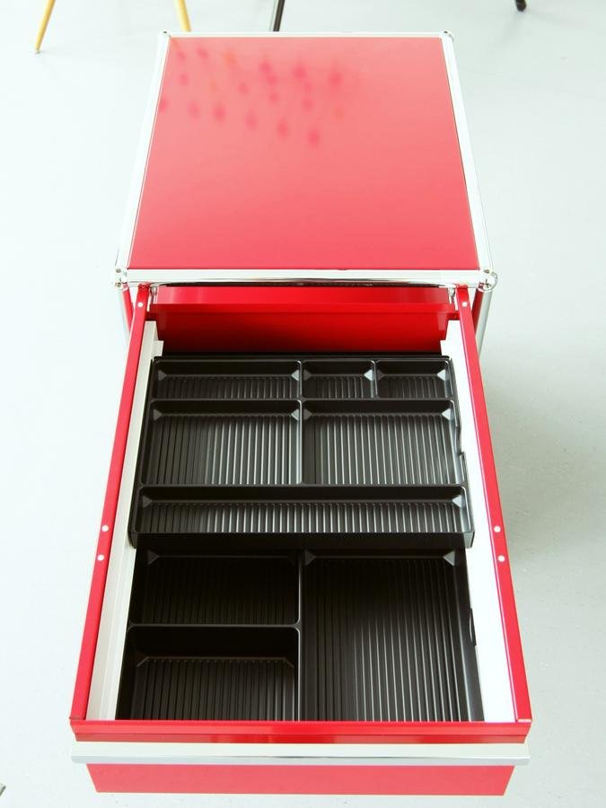 * USM Haller A6 Materialschalen Set Ausrüstung für Schubladen Schwarz Container 