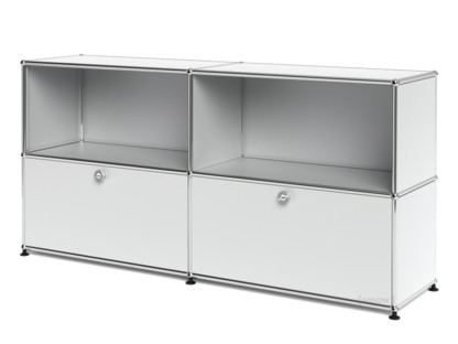 USM Haller Sideboard L mit 2 Klappen USM mattsilber