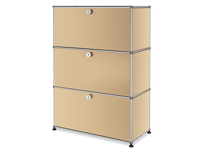 USM Haller Highboard M, individualisierbar USM beige|Mit Klappe|Mit Klappe|Mit Klappe