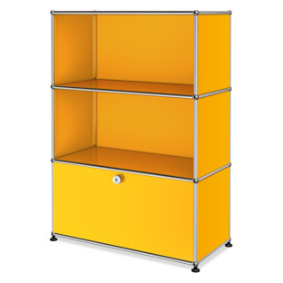 USM Haller Highboard M, individualisierbar Goldgelb RAL 1004|Offen|Offen|Mit Klappe