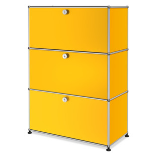 USM Haller Highboard M, individualisierbar Goldgelb RAL 1004|Mit Klappe|Mit Klappe|Mit Klappe