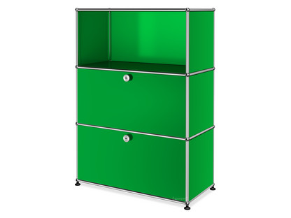 USM Haller Highboard M, individualisierbar USM grün|Offen|Mit Klappe|Mit Klappe