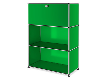 USM Haller Highboard M, individualisierbar USM grün|Mit Klappe|Offen|Offen