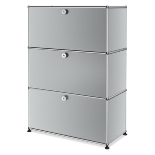 USM Haller Highboard M, individualisierbar Lichtgrau RAL 7035|Mit Klappe|Mit Klappe|Mit Klappe