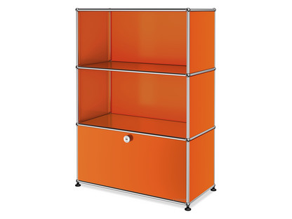 USM Haller Highboard M, individualisierbar Reinorange RAL 2004|Offen|Offen|Mit Klappe