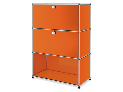 USM Haller Highboard M, individualisierbar Reinorange RAL 2004|Mit Klappe|Mit Klappe|Offen