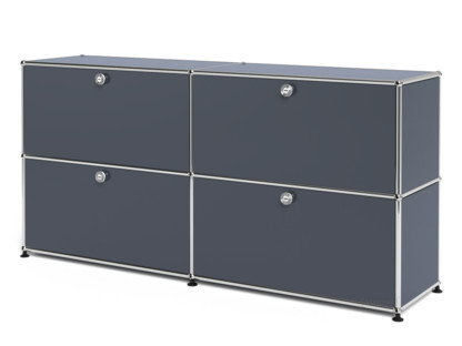 USM Haller Sideboard L, individualisierbar Anthrazitgrau RAL 7016|Mit 2 Klappen|Mit 2 Klappen