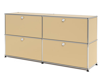 USM Haller Sideboard L, individualisierbar USM beige|Mit 2 Klappen|Mit 2 Klappen