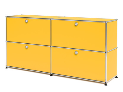 USM Haller Sideboard L, individualisierbar Goldgelb RAL 1004|Mit 2 Klappen|Mit 2 Klappen