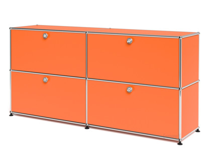 USM Haller Sideboard L, individualisierbar Reinorange RAL 2004|Mit 2 Klappen|Mit 2 Klappen