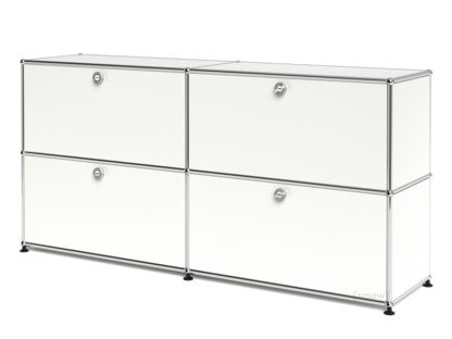 USM Haller Sideboard L, individualisierbar Reinweiß RAL 9010|Mit 2 Klappen|Mit 2 Klappen