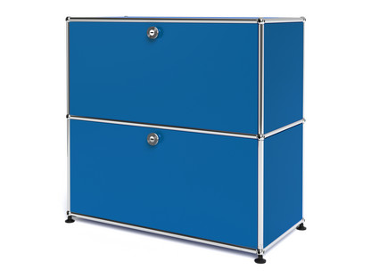 USM Haller Sideboard M, individualisierbar Enzianblau RAL 5010|Mit Klappe|Mit Klappe