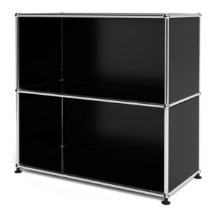 USM Haller Sideboard M, individualisierbar Graphitschwarz RAL 9011|Offen|Offen