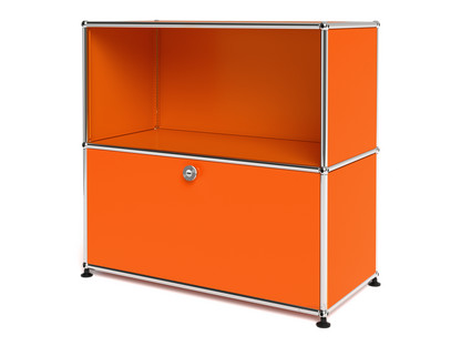 USM Haller Sideboard M, individualisierbar Reinorange RAL 2004|Offen|Mit Klappe