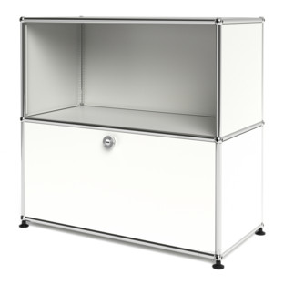 USM Haller Sideboard M, individualisierbar Reinweiß RAL 9010|Offen|Mit Klappe