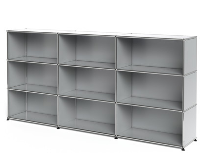 USM Haller Highboard XL, individualisierbar Lichtgrau RAL 7035|Offen|Offen|Offen