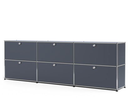 USM Haller Sideboard XL, individualisierbar Anthrazitgrau RAL 7016|Mit 3 Klappen|Mit 3 Klappen