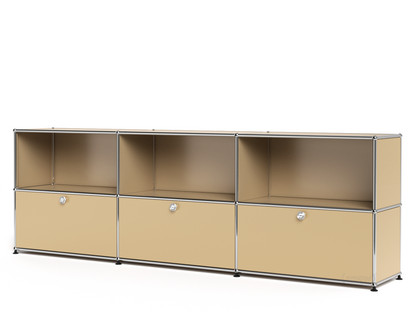 USM Haller Sideboard XL, individualisierbar USM beige|Offen|Mit 3 Klappen