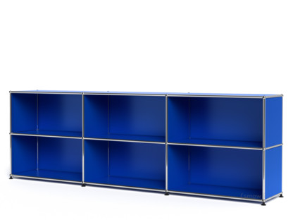 USM Haller Sideboard XL, individualisierbar Enzianblau RAL 5010|Offen|Offen