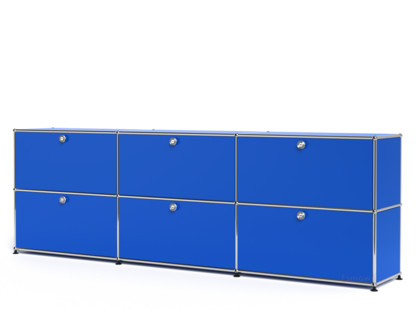 USM Haller Sideboard XL, individualisierbar Enzianblau RAL 5010|Mit 3 Klappen|Mit 3 Klappen