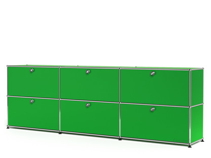 USM Haller Sideboard XL, individualisierbar USM grün|Mit 3 Klappen|Mit 3 Klappen