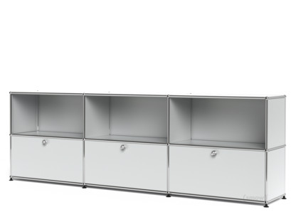 USM Haller Sideboard XL, individualisierbar USM mattsilber|Offen|Mit 3 Klappen