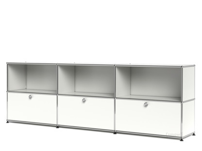 USM Haller Sideboard XL, individualisierbar Reinweiß RAL 9010|Offen|Mit 3 Klappen