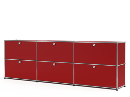 USM Haller Sideboard XL, individualisierbar USM rubinrot|Mit 3 Klappen|Mit 3 Klappen