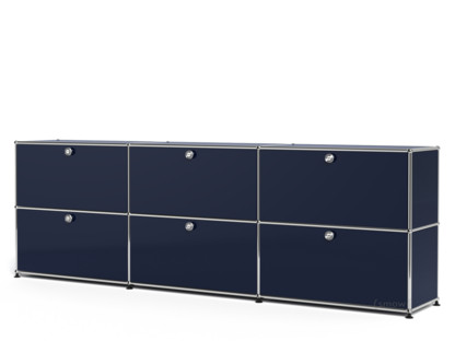 USM Haller Sideboard XL, individualisierbar Stahlblau RAL 5011|Mit 3 Klappen|Mit 3 Klappen