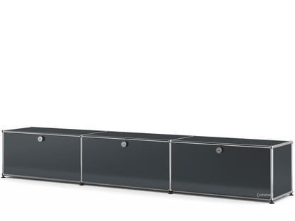 USM Haller Lowboard XL, individualisierbar Anthrazitgrau RAL 7016|Mit 3 Klappen|35 cm