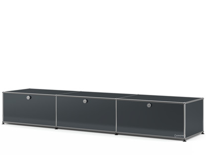 USM Haller Lowboard XL, individualisierbar Anthrazitgrau RAL 7016|Mit 3 Klappen|50 cm