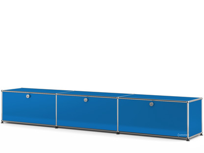 USM Haller Lowboard XL, individualisierbar Enzianblau RAL 5010|Mit 3 Klappen|35 cm